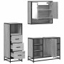 Set de muebles de baño 3 pzas madera contrachapada gris sonoma de , Muebles de baño - Ref: Foro24-3301063, Precio: 243,36 €, ...