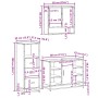 Set de muebles de baño 3 pzas madera contrachapada gris sonoma de , Muebles de baño - Ref: Foro24-3301063, Precio: 243,36 €, ...