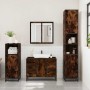 Set de muebles baño 3 pzas madera contrachapada roble ahumado de , Muebles de baño - Ref: Foro24-3300962, Precio: 268,85 €, D...