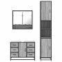 Set de muebles de baño 3 pzas madera contrachapada gris sonoma de , Muebles de baño - Ref: Foro24-3301113, Precio: 350,45 €, ...