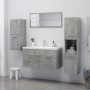 Armario de baño madera contrachapada gris hormigón 30x30x80 cm de vidaXL, Muebles de baño - Ref: Foro24-804992, Precio: 41,82...