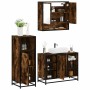 Set de muebles baño 3 pzas madera contrachapada roble ahumado de , Muebles de baño - Ref: Foro24-3301002, Precio: 221,96 €, D...