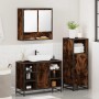 Set de muebles baño 3 pzas madera contrachapada roble ahumado de , Muebles de baño - Ref: Foro24-3301002, Precio: 221,96 €, D...