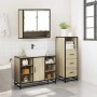 Set de muebles de baño 3 pzas madera contrachapada roble Sonoma de , Muebles de baño - Ref: Foro24-3301061, Precio: 224,79 €,...