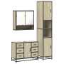 Set de muebles de baño 3 pzas madera contrachapada roble Sonoma de , Muebles de baño - Ref: Foro24-3301111, Precio: 333,23 €,...