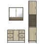 Set de muebles de baño 3 pzas madera contrachapada roble Sonoma de , Muebles de baño - Ref: Foro24-3301111, Precio: 333,23 €,...