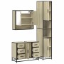 Set de muebles de baño 3 pzas madera contrachapada roble Sonoma de , Muebles de baño - Ref: Foro24-3301111, Precio: 333,23 €,...
