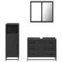 Juego de muebles de baño 3 pzas madera contrachapada negro de , Muebles de baño - Ref: Foro24-3300960, Precio: 268,63 €, Desc...