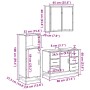 Juego de muebles de baño 3 pzas madera contrachapada negro de , Muebles de baño - Ref: Foro24-3300960, Precio: 268,63 €, Desc...