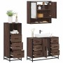 Set de muebles baño 3 pzas madera contrachapada roble marrón de , Muebles de baño - Ref: Foro24-3301054, Precio: 283,42 €, De...