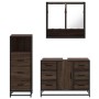 Set de muebles baño 3 pzas madera contrachapada roble marrón de , Muebles de baño - Ref: Foro24-3301054, Precio: 283,42 €, De...