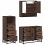 Set de muebles baño 3 pzas madera contrachapada roble marrón de , Muebles de baño - Ref: Foro24-3301054, Precio: 283,42 €, De...