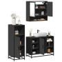 Juego de muebles de baño 3 pzas madera contrachapada negro de , Muebles de baño - Ref: Foro24-3301000, Precio: 229,14 €, Desc...