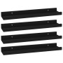Estantes de pared 4 unidades negro 40x9x3 cm en Estanterías | Comprar online en Foru.es