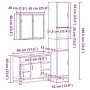Set de muebles baño 3 pzas madera contrachapada roble marrón de , Muebles de baño - Ref: Foro24-3301094, Precio: 267,70 €, De...
