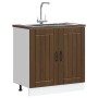 Panel para lavavajillas Lucca madera contrachapada roble marrón de , Armarios de cocina - Ref: Foro24-853694, Precio: 79,97 €...