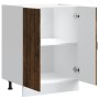 Mueble bajo fregadero Lucca madera contrachapada roble ahumado de , Armarios de cocina - Ref: Foro24-853682, Precio: 87,08 €,...