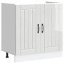 Mueble bajo fregadero Lucca blanca de alto brillo de , Armarios de cocina - Ref: Foro24-853689, Precio: 90,04 €, Descuento: %