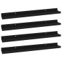 Estantes de pared 4 unidades negro 60x9x3 cm en Estanterías | Comprar online en Foru.es