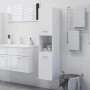 Armario de baño madera contrachapada blanco brillo 30x30x130 cm de vidaXL, Muebles de baño - Ref: Foro24-805003, Precio: 82,4...