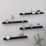 Estantes de pared 4 unidades negro 80x9x3 cm en Estanterías | Comprar online en Foru.es