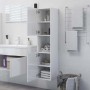 Armario de baño madera contrachapada blanco brillo 30x30x130 cm de vidaXL, Muebles de baño - Ref: Foro24-805003, Precio: 82,4...