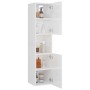Armario de baño madera contrachapada blanco brillo 30x30x130 cm de vidaXL, Muebles de baño - Ref: Foro24-805003, Precio: 82,4...