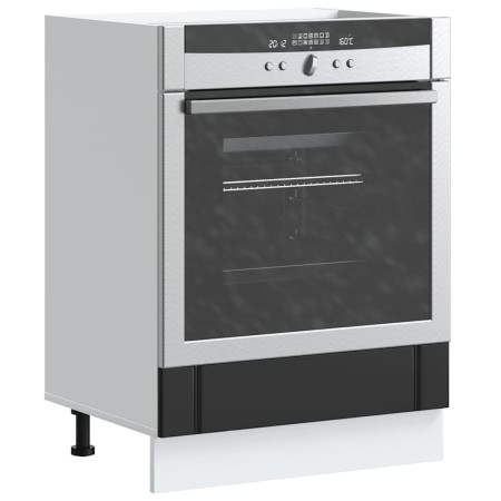 Armario de horno Lucca negra madera reconstituida de , Armarios de cocina - Ref: Foro24-853758, Precio: 66,14 €, Descuento: %