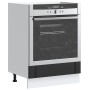Armario de horno Lucca negra madera reconstituida de , Armarios de cocina - Ref: Foro24-853758, Precio: 66,14 €, Descuento: %