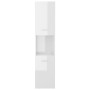 Armario de baño madera contrachapada blanco brillo 30x30x130 cm de vidaXL, Muebles de baño - Ref: Foro24-805003, Precio: 82,4...