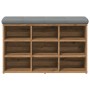Banco zapatero madera de ingeniería roble artisan 82x32x50 cm de , Bancos para recibidores y almacenamiento - Ref: Foro24-857...