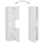 Armario de baño madera contrachapada blanco brillo 30x30x130 cm de vidaXL, Muebles de baño - Ref: Foro24-805003, Precio: 82,4...