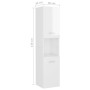 Armario de baño madera contrachapada blanco brillo 30x30x130 cm de vidaXL, Muebles de baño - Ref: Foro24-805003, Precio: 82,4...