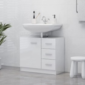 Armario para lavabo madera contrachapada blanco 63x30x54 cm de vidaXL, Muebles de baño - Ref: Foro24-804190, Precio: 91,13 €,...