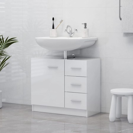 Armario para lavabo madera contrachapada blanco 63x30x54 cm de vidaXL, Muebles de baño - Ref: Foro24-804190, Precio: 91,13 €,...