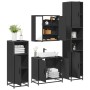 Juego de muebles de baño 4 pzas madera contrachapada negro de , Muebles de baño - Ref: Foro24-3301185, Precio: 365,03 €, Desc...