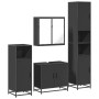 Juego de muebles de baño 4 pzas madera contrachapada negro de , Muebles de baño - Ref: Foro24-3301185, Precio: 365,03 €, Desc...