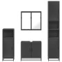 Juego de muebles de baño 4 pzas madera contrachapada negro de , Muebles de baño - Ref: Foro24-3301185, Precio: 365,03 €, Desc...