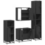 Juego de muebles de baño 4 pzas madera contrachapada negro de , Muebles de baño - Ref: Foro24-3301185, Precio: 365,03 €, Desc...
