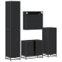 Juego de muebles de baño 4 pzas madera contrachapada negro de , Muebles de baño - Ref: Foro24-3301185, Precio: 365,03 €, Desc...