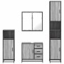 Set de muebles de baño 4 pzas madera contrachapada gris sonoma de , Muebles de baño - Ref: Foro24-3301198, Precio: 448,01 €, ...