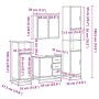 Set de muebles de baño 4 pzas madera contrachapada gris sonoma de , Muebles de baño - Ref: Foro24-3301198, Precio: 448,01 €, ...