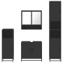 Juego de muebles de baño 4 pzas madera contrachapada negro de , Muebles de baño - Ref: Foro24-3301215, Precio: 360,64 €, Desc...
