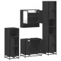 Juego de muebles de baño 4 pzas madera contrachapada negro de , Muebles de baño - Ref: Foro24-3301215, Precio: 360,64 €, Desc...