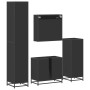 Juego de muebles de baño 4 pzas madera contrachapada negro de , Muebles de baño - Ref: Foro24-3301215, Precio: 360,64 €, Desc...
