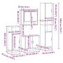 Juego de muebles de baño 4 pzas madera contrachapada negro de , Muebles de baño - Ref: Foro24-3301215, Precio: 360,64 €, Desc...