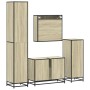 Juego de muebles de baño 4 pzas contrachapada roble sonoma de , Muebles de baño - Ref: Foro24-3301241, Precio: 397,56 €, Desc...