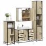Juego de muebles de baño 4 pzas contrachapada roble sonoma de , Muebles de baño - Ref: Foro24-3301201, Precio: 444,28 €, Desc...