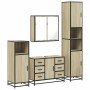Juego de muebles de baño 4 pzas contrachapada roble sonoma de , Muebles de baño - Ref: Foro24-3301201, Precio: 444,28 €, Desc...