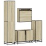 Juego de muebles de baño 4 pzas contrachapada roble sonoma de , Muebles de baño - Ref: Foro24-3301201, Precio: 444,28 €, Desc...